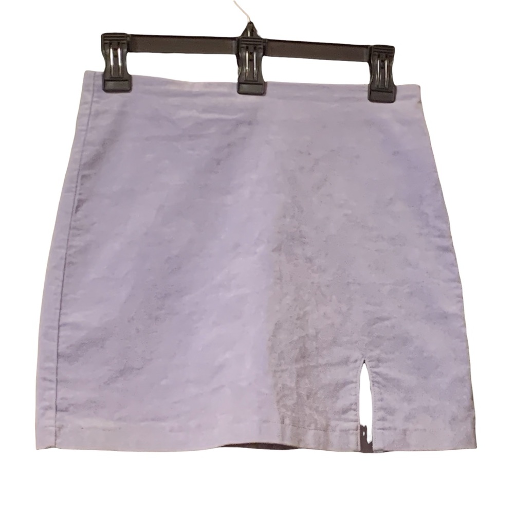 Forever 21 Mini Skirt Size Small Lilac Suede Feel